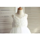 Princessly.com-K1003509-Ivory Lace Tulle V Back Wedding Flower Girl Dress with Big Bow-01