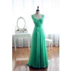 Princessly.com-K1001921-Blue Chiffon Bridesmaid Dress Prom Dress Open Back Party Dress-01