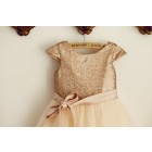 Princessly.com-K1003384-Cap Sleeves Champagne Sequin Tulle Wedding Flower Girl Dress with belt-01