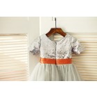 Princessly.com-K1003314-Short Sleeves Silver Sequin Gray Tulle Wedding Flower Girl Dress-01