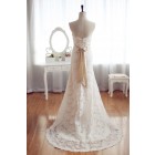 Princessly.com-K1001924-Vintage Inspired French Corded Lace Wedding Dress Champagne Lining Strapless Bridal Gown-01