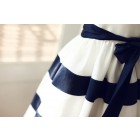 Princessly.com-K1003311-Ivory/Navy Blue Taffeta Striped Wedding Flower Girl Dress-01