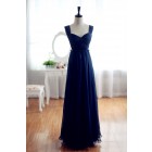 Princessly.com-K1001943-Navy Blue Chiffon Bridesmaid Dress Prom Dress Backless Party Dress-01