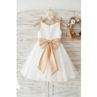 Princessly.com-K1003457-Ivory Satin Tulle Wedding Flower Girl Dress with Champagne sash and Bow-01