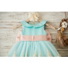 Princessly.com-K1003506-Light Blue Satin Tulle Lace Wedding Flower Girl Dress with Blush Pink Belt/Bow-01