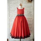 Princessly.com-K1003507-Red Satin Square Neck Wedding Party Flower Girl Dress with Beads/Black Lace Trim-01