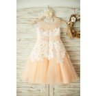 Princessly.com-K1003353-Champagne Tulle Beaded Ivory Lace Wedding Flower Girl Dress Princess Party Dress-01