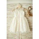 Princessly.com-K1003358-Ivory Lace Tulle Wedding Flower Girl Dress with Sheer Neck-01