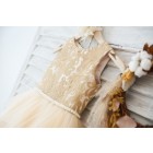 Princessly.com-K1003626-Gold Lace Champagne Ruffle Tulle Wedding Flower Girl Dress with Pearl Belt-01