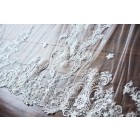 Princessly.com-K1003929-Cathedral Long Tulle Lace Two Layers Wedding Veil Bridal Veil-01