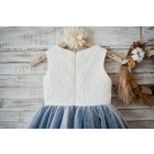Princessly.com-K1003577-Ivory lace Silver Gray Tulle Wedding Flower Girl Dress with Navy Blue appliques\beads-01