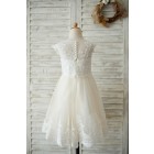 Princessly.com-K1003535-Ivory Lace Champagne tulle Cap Sleeves Wedding Flower Girl Dress with Beading-01
