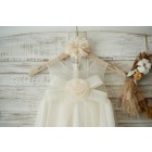Princessly.com-K1003536-Boho Beach Champagne Tulle Wedding Flower Girl Dress with Bow-01