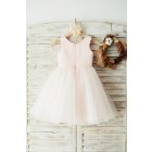 Princessly.com-K1003644-Ivory Lace Tulle Pink Satin Wedding Flower Girl Dress Junior Bridesmaid Dress-01