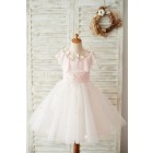 Princessly.com-K1003675-Pink Chiffon Tulle Sheer Neck Wedding Flower Girl Dress-04