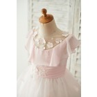 Princessly.com-K1003675-Pink Chiffon Tulle Sheer Neck Wedding Flower Girl Dress-04