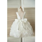 Princessly.com-K1003306-V back Ivory Satin Organza Ball Gown Wedding Flower Girl Dress-01
