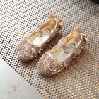Princessly.com-K1004017-Gold/Silver/Pink Leather Bow Sequin Flower Girl Shoes Wedding Party Princess Shoes-01