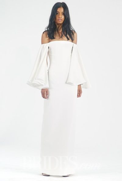 dress with long ruffled bell sleeves, Houghton