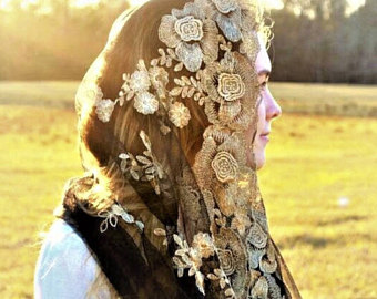 black and gold veil