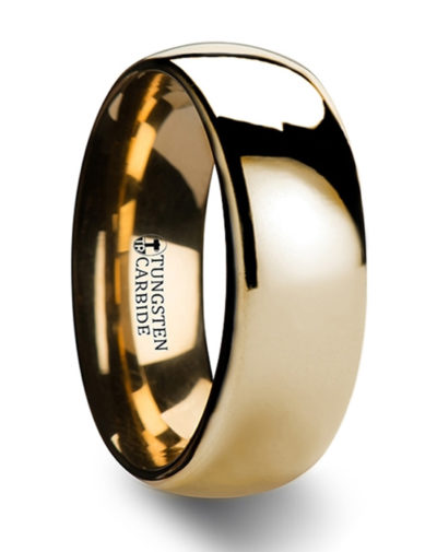 ORO Domed Gold Tungsten Wedding Ring